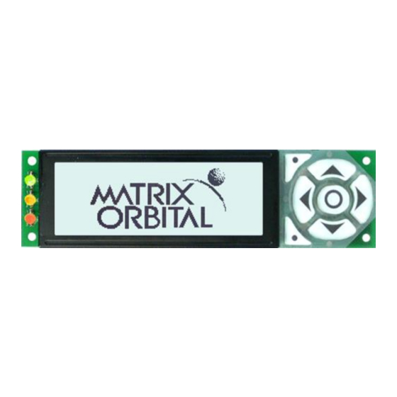 Matrix Orbital GLK19264A-7T-1U Technical Manual