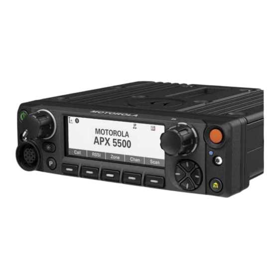 Motorola solutions APX 5500 User Manual
