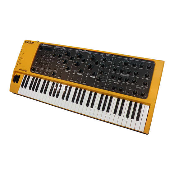 Studiologic sledge Operation Manual