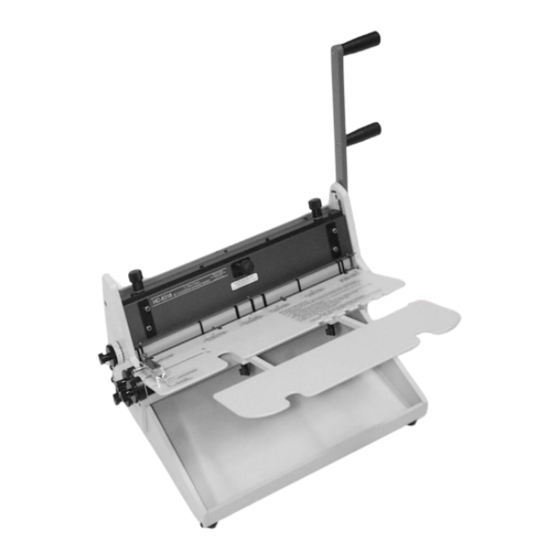 User Manuals: Rhin-O-Tuff HC-8318 Wire Binding Machine