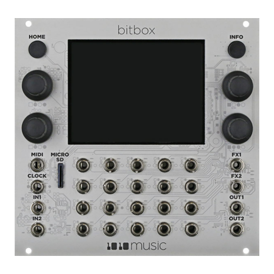 1010 Music Bitbox Manuals