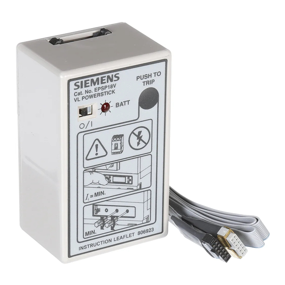 Siemens EPSP18V Installation Instructions