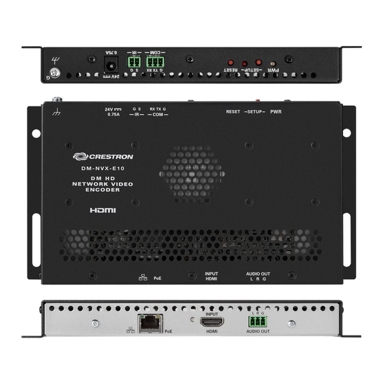 Crestron DM-NVX-D10 Quick Start Manual
