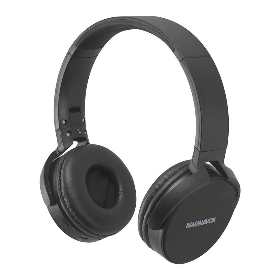 Magnavox MBH542 - Foldable Stereo Headphone with Bluetooth Wireless Technology Manual
