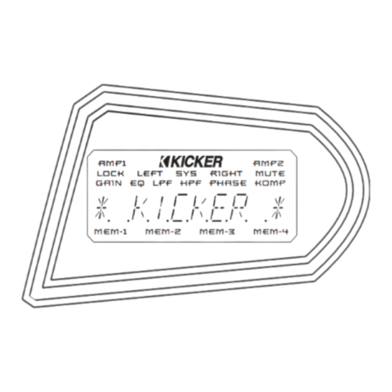 Kicker  LivinLoud SX Series Class D SX1250.1 Owner's Manual
