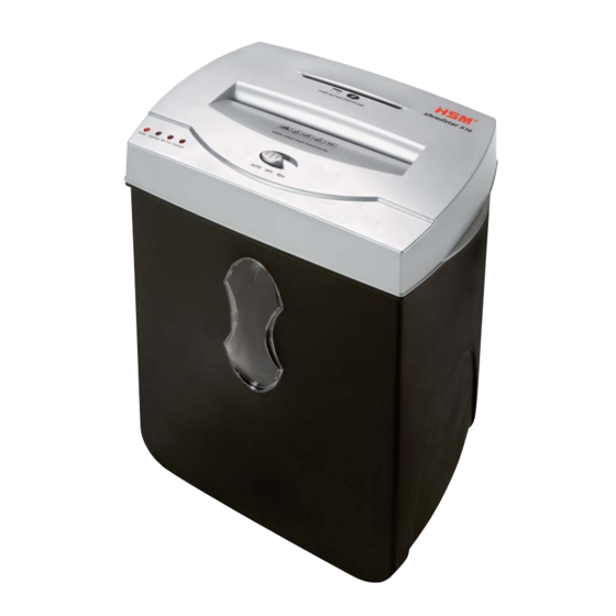 HSM shredstar x10 Instruction Manual