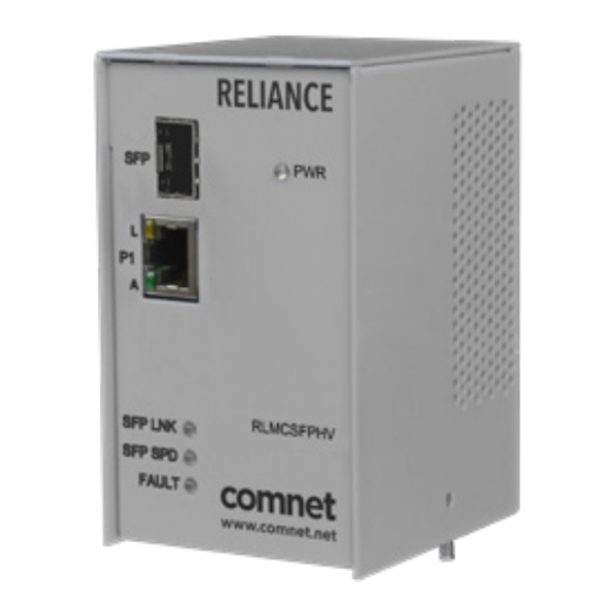 Comnet RLMCSFP Series Installation And Operation Manual