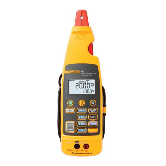 Fluke 772 Instruction Sheet