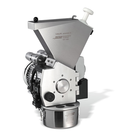 Fritsch pulverisette 15 Operating	 Instruction