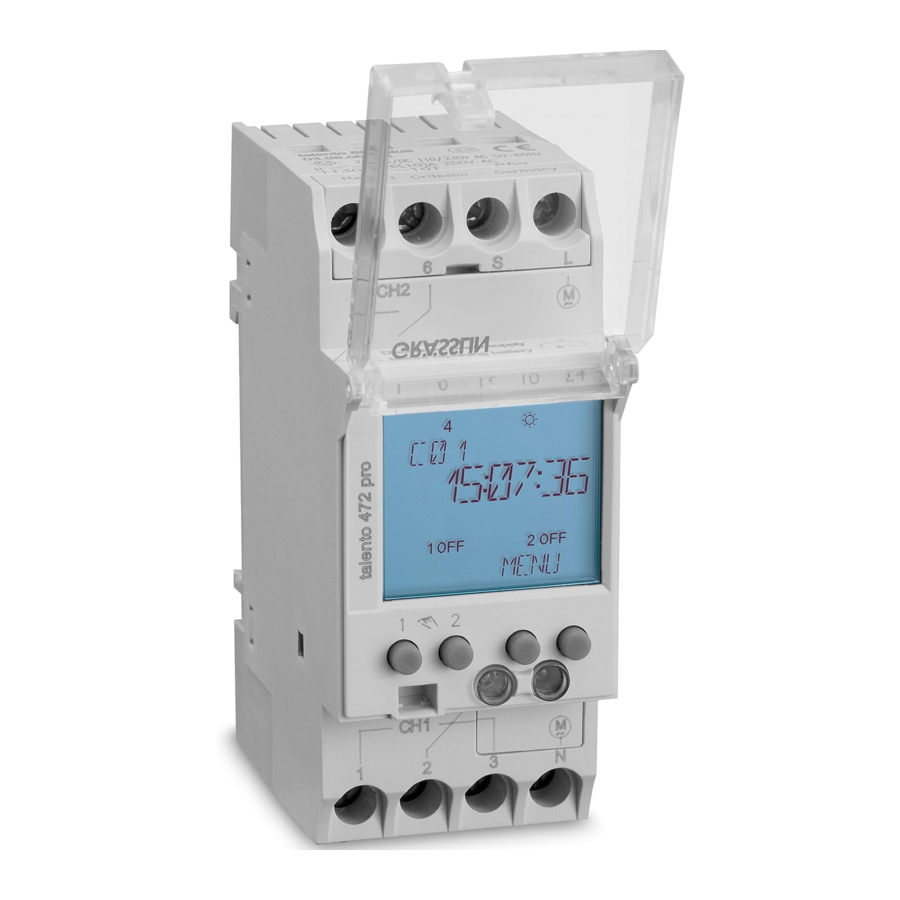 Grasslin talento 471/472/791/792/881/882/ PRO - Timer Manual