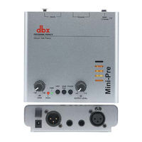 dbx Mini-Pre Vacuum Tube Microphone PreAmp User Manual