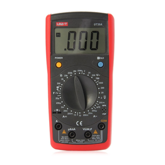 UNI-T UT39C Operating Manual