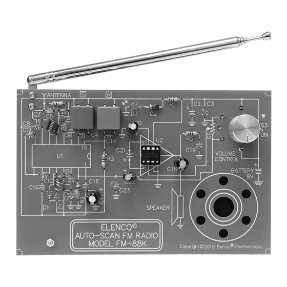 Elenco Electronics FM-88K Assembly And Instruction Manual