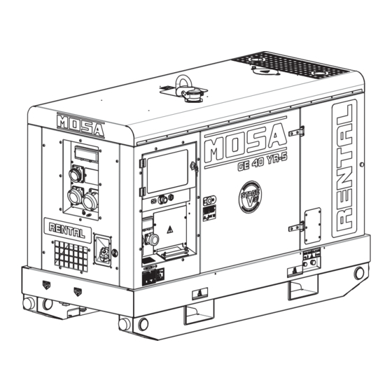 Mosa GE 40 YR-5-RENTAL Use And Maintenance Manual
