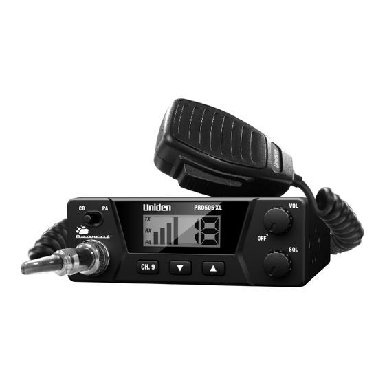 Uniden PRO505XL Manual D'utilisation