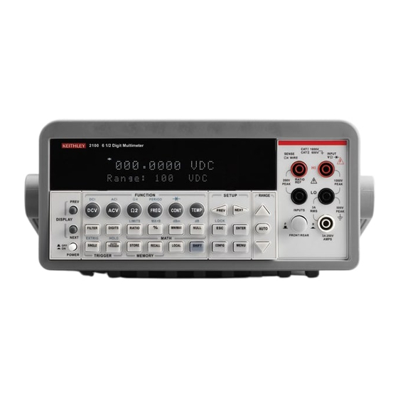 Keithley 2000 Calibration Manual