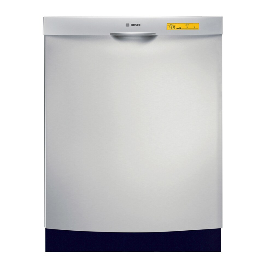 Bosch SHE68M05UC - Evolution 800 Dishwasher Use & Care Manual