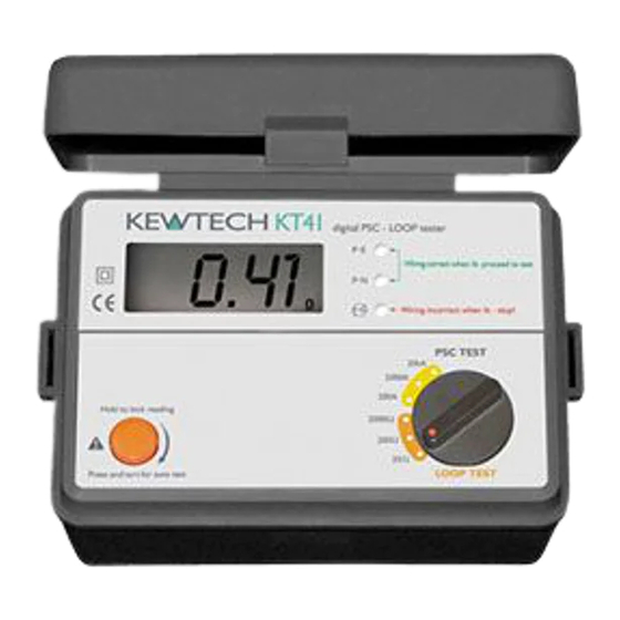 Kewtech KT41 Instruction Manual