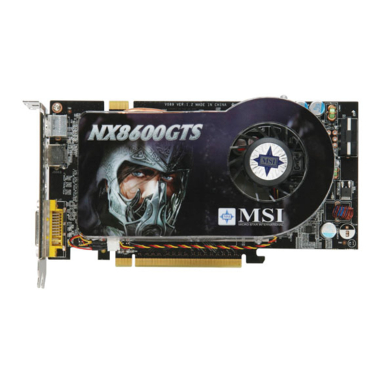 MSI NX8600GTS Diamond Plus Quick User Manual