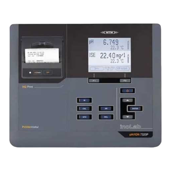 Xylem wtw pH/ION 7320P Quick Start Manual