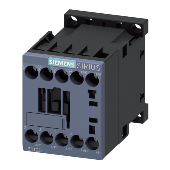 Siemens SIRIUS 3RT2.1-1 Series Original Operating Instructions