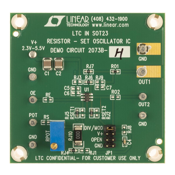 Linear Technology LTC6905 Series Quick Start Manual