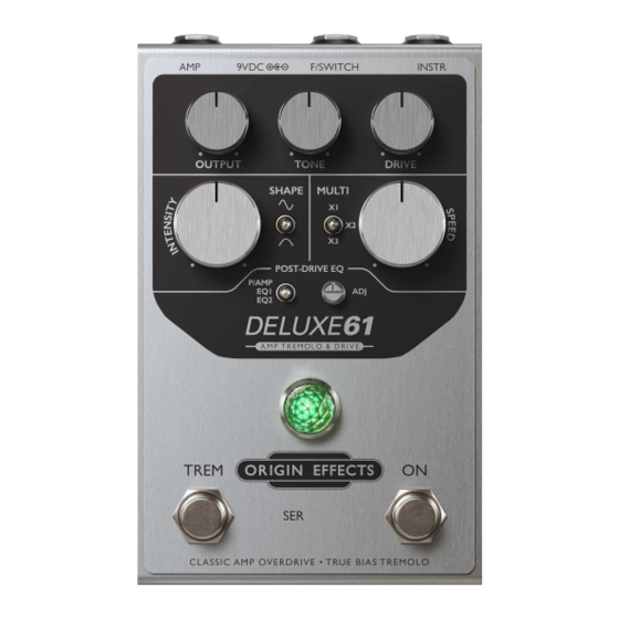 Origin Effects DELUXE61 Owner's Manual