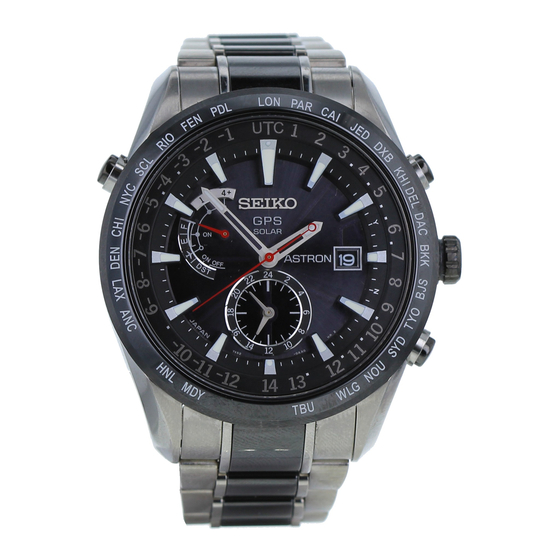 Seiko Astron 7X52 GPS Solar Quick Start Manual