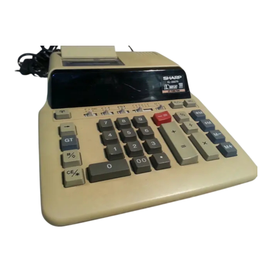 Sharp EL-2607R Operation Manual