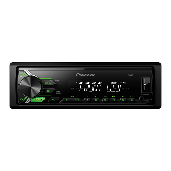 Pioneer MVH-190UI Owner's Manual