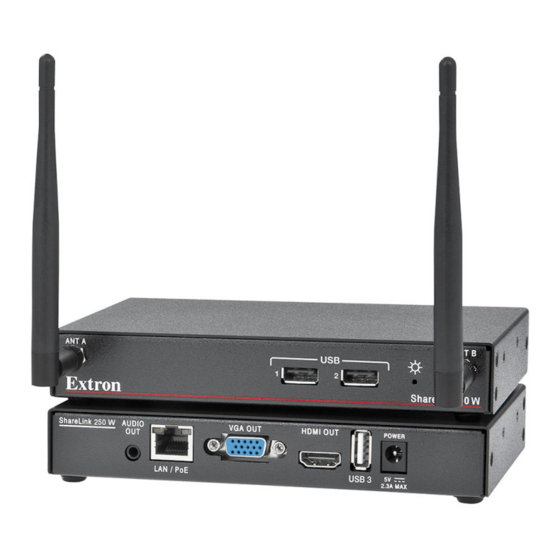 Extron electronics ShareLink 250 W Setup Manual