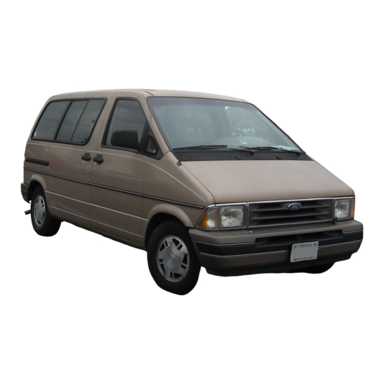 Ford 1997 Aerostar Workshop Manual