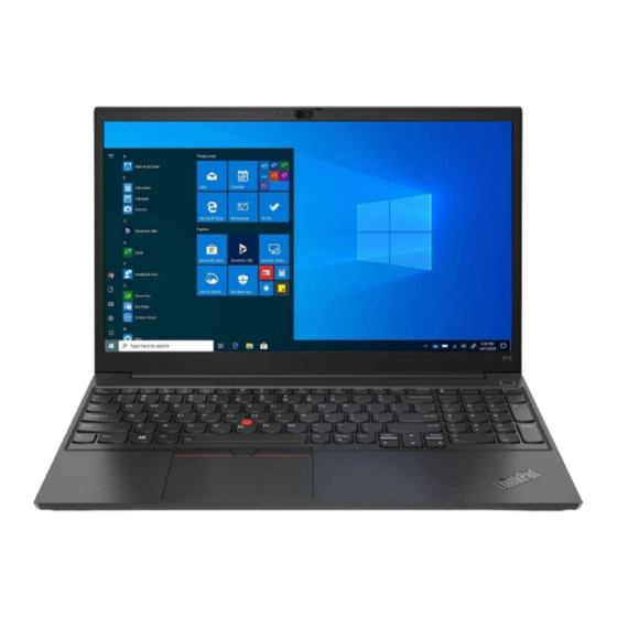 Lenovo ThinkPad E15 Manuals