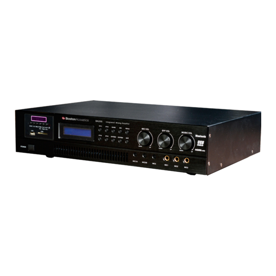 Boston Acoustics BA 200 User Manual