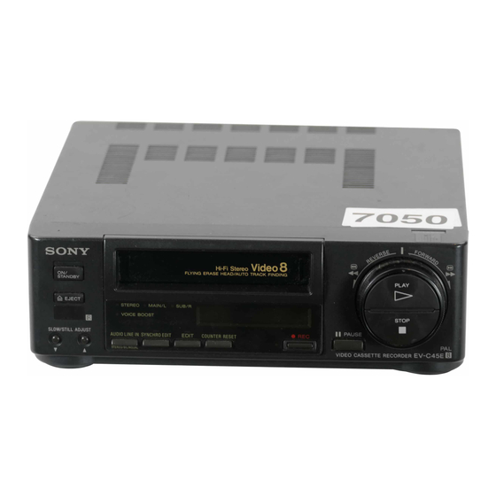 Sony Video 8 EV-C45E Operating Instructions Manual