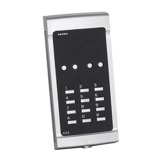 Axema Codelock A04 Manual
