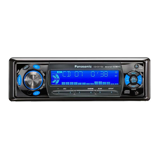 Panasonic CQ-C5110U Operating Instructions