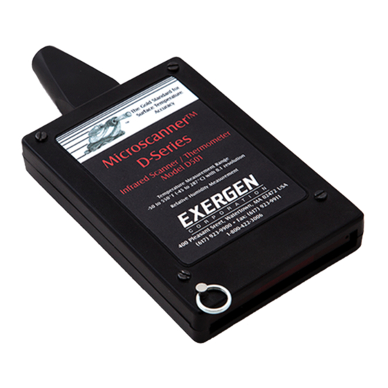 Exergen Microscanner D Series Instruction Manual