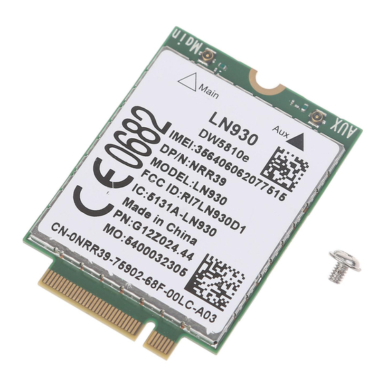 Telit Wireless Solutions M.2 N930 Series Hardware User's Manual