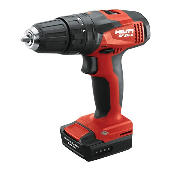 Hilti SF 2H-A Operating Instructions Manual