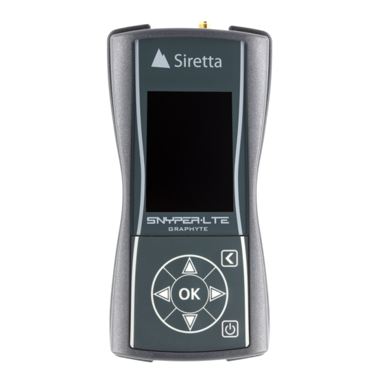 SIRETTA SNYPER-LTE Graphyte Manuals