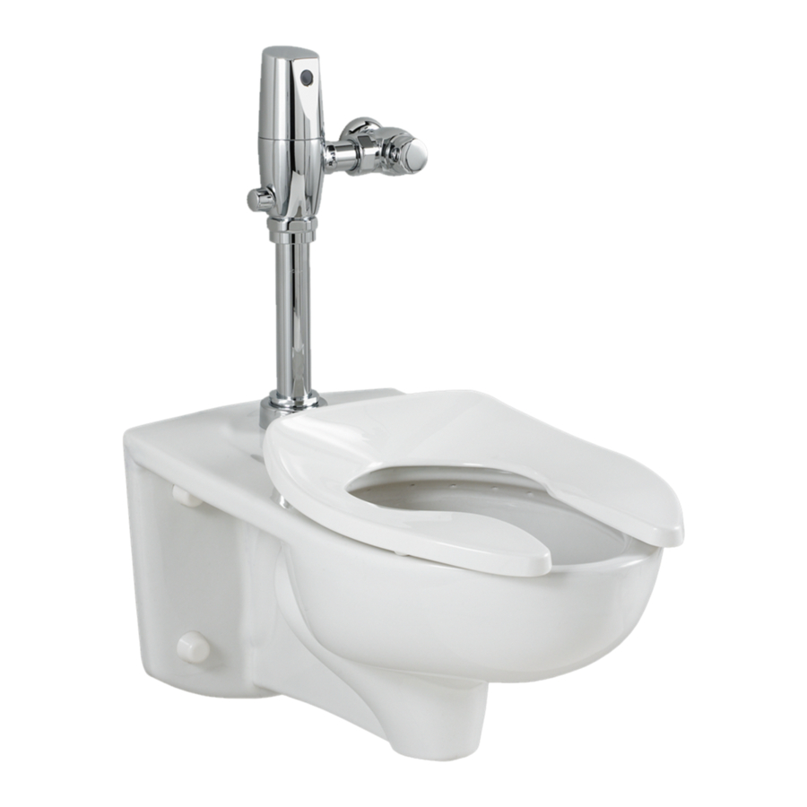 American Standard Afwall Elongated Toilet Flush Valve Toilet 2257.103 Specification Sheet