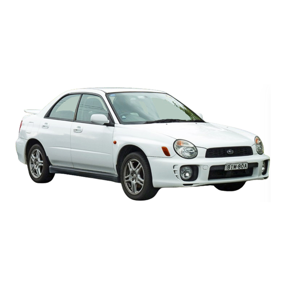 Subaru 2001 IMPREZA Service Manual