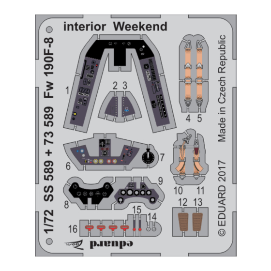 Eduard Zoom Fw 190F-8 interior Weekend Quick Start Manual