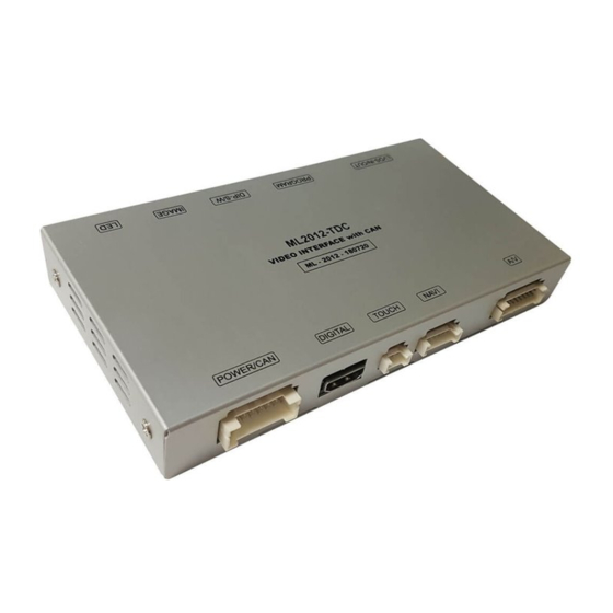 Car Solutions ML2012-TDC User Manual