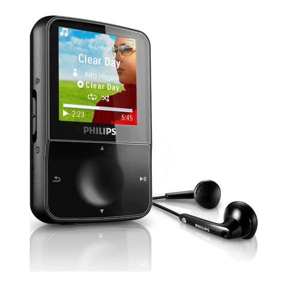 Philips GoGear SA1VBE02 User Manual