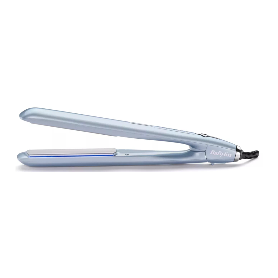 BaByliss ST573E - Hydro Fusion Hair Straightener Manual