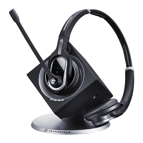 Sennheiser DW Pro 2 Quick Manual