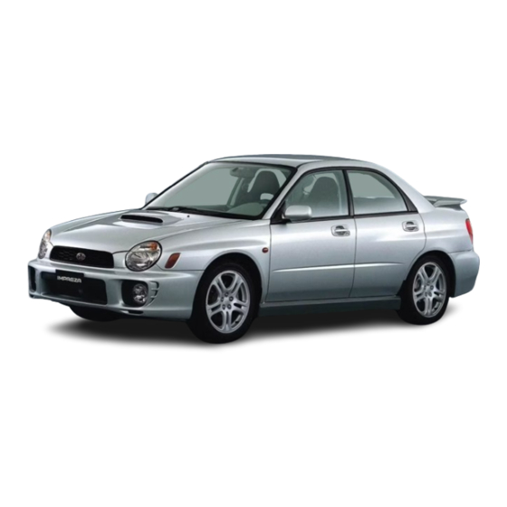 Subaru 2001 IMPREZA Service Manual