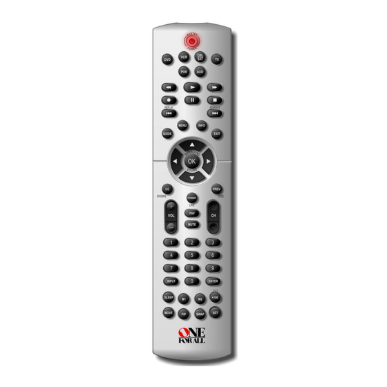 One for All 6-Device Universal Remote User Manual